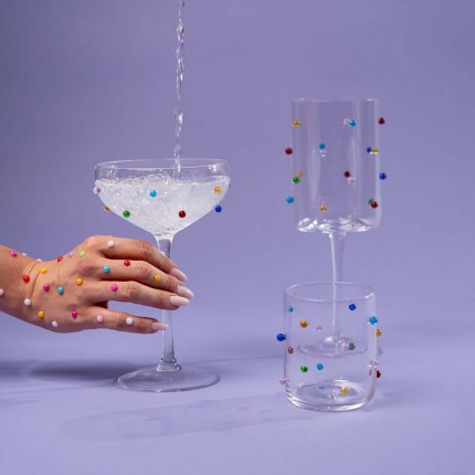 Wine Glass Party Dots (4/set) Kare Design