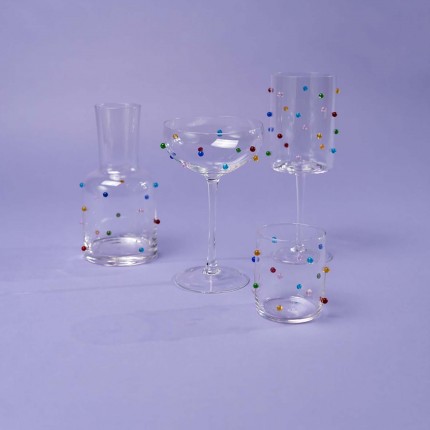 Wine Glass Party Dots (4/set) Kare Design