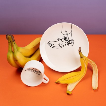 Koffiekoppen Favola banaan (4/set) Kare Design