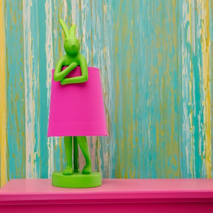 Table Lamp Animal rabbit 50cm green and pink Kare Design