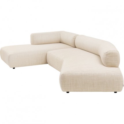 Corner Sofa Bow left cream Kare Design