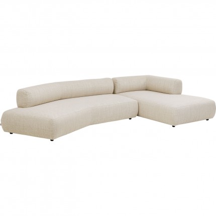 Corner Sofa Bow right cream Kare Design