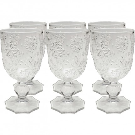 Wine Glass Ice Flowers (6/set) Kare Design