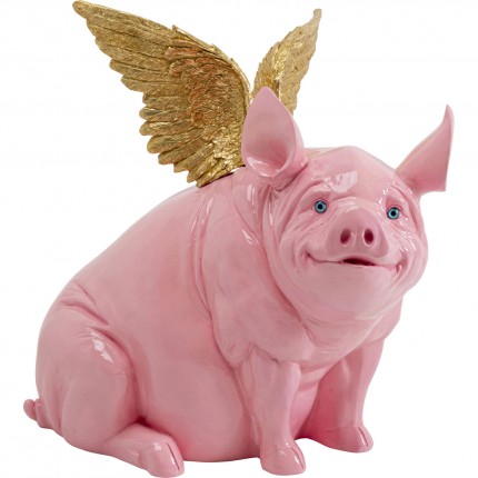 Deco winged pig pink XL Kare Design