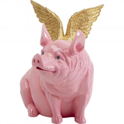 Deco winged pig pink XL Kare Design