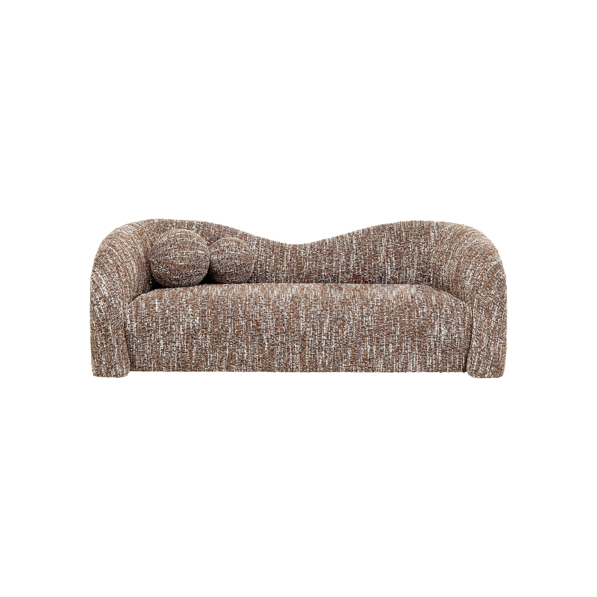 Sofa Livia Melange 2-Seater brown Kare Design