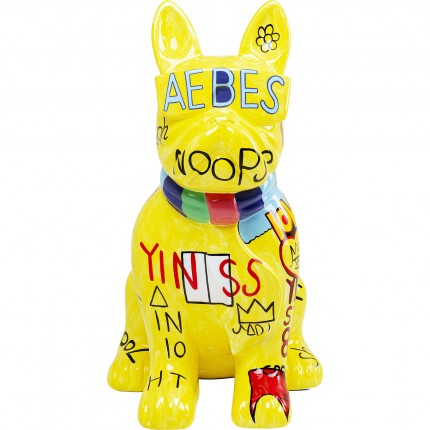 Deco graffiti dog yellow XL Kare Design