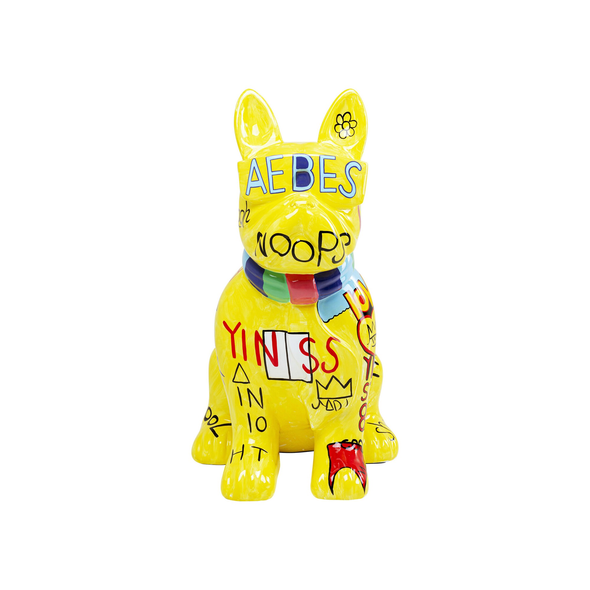 Figurine décorative Graffiti Dog jaune 122cm