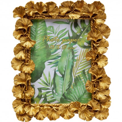 Picture Frame ginkgo leaf gold 20x25cm Kare Design