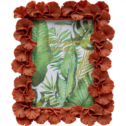 Picture Frame ginkgo leaf orange 20x25cm Kare Design