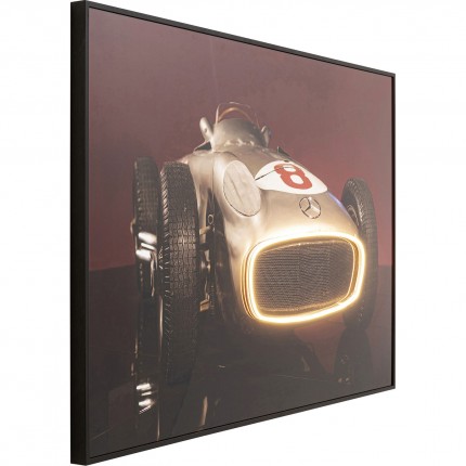 Schilderij LED racewagen 120x80cm Kare Design