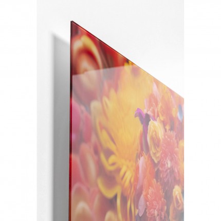 Glass Picture woman orange flowers 120x80cm Kare Design