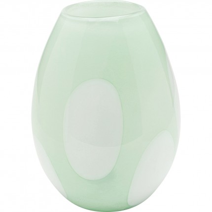 Vase Punti green and white 30cm Kare Design