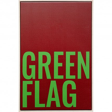 Schilderij Green Flag 40x60cm Kare Design