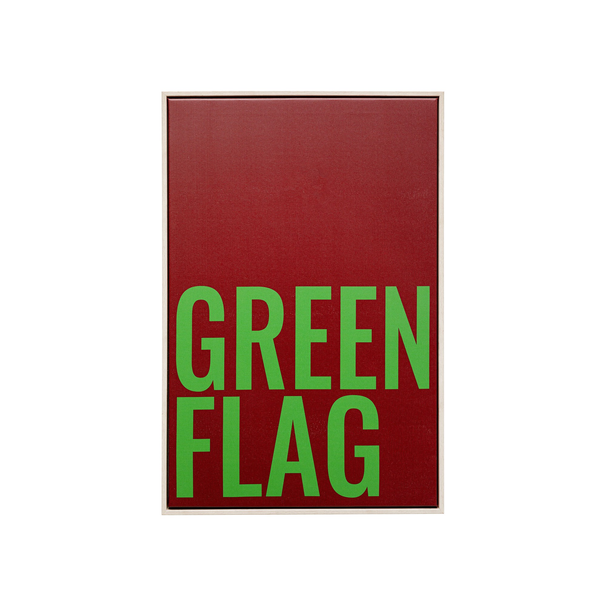 Framed Picture Green Flag 40x60cm Kare Design