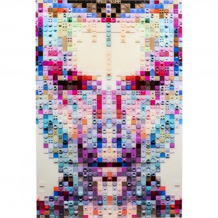 Schilderij Pixel Face 80x120cm Kare Design