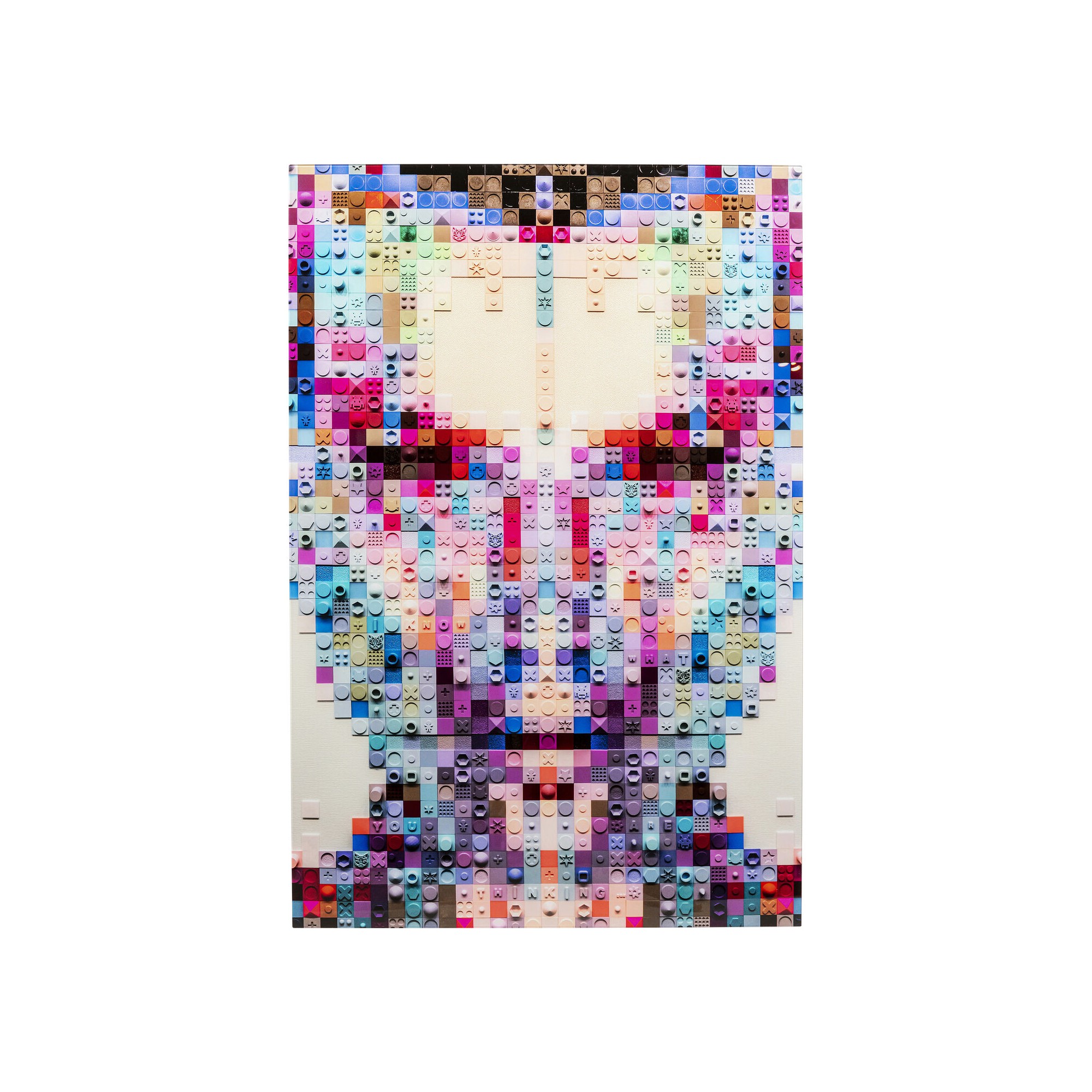 Tableau verre Pixel Face 120x80cm