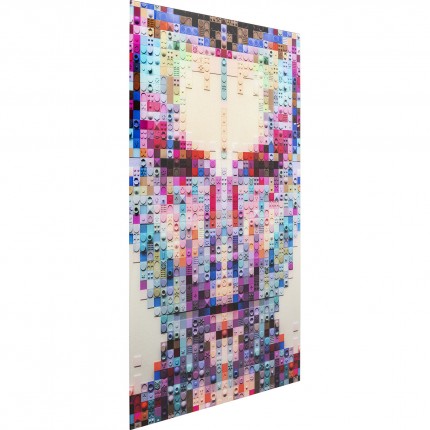 Schilderij Pixel Face 80x120cm Kare Design