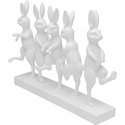 Deco white dancing rabbits Kare Design