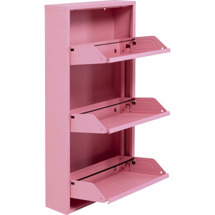 Schoenenkast Caruso roze 3 laden Kare Design