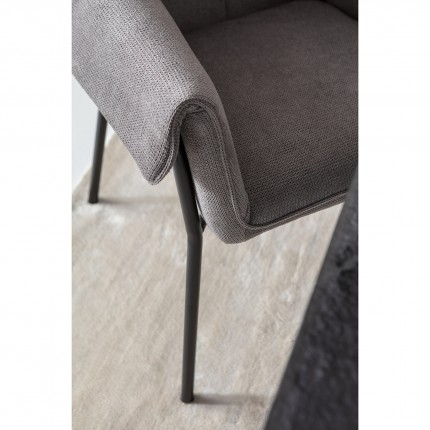 Chair with armrests Bess grey Kare Design