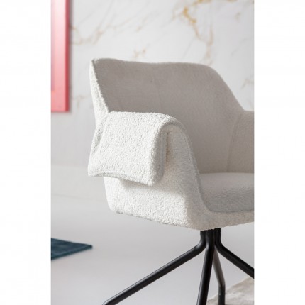 Swivel chair with armrests Bess cream Kare Design