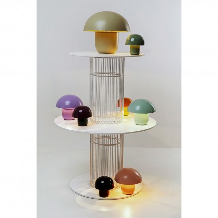 Table Lamp Mushroom Duo 20cm purple and green Kare Design