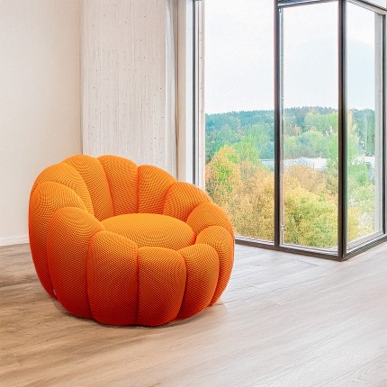 Draaifauteuil Peppo Bloom oranje Kare Design