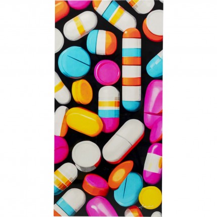 Schilderij gestreepte capsules 70x140cm Kare Design