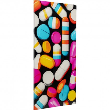 Canvas Picture striped pills 70x140cm Kare Design