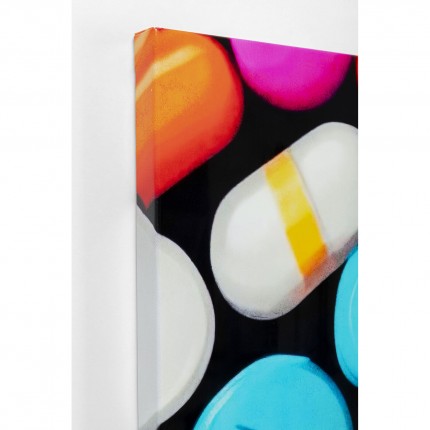 Canvas Picture striped pills 70x140cm Kare Design