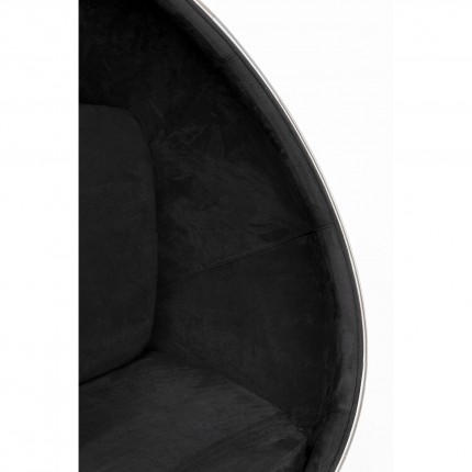 Swivel Armchair Eye Ball black velvet Kare Design