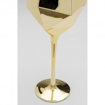 Wine Glass Diamond gold (4/Set) Kare Design