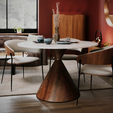 Eettafel Cono Ø120cm keramiek Kare Design