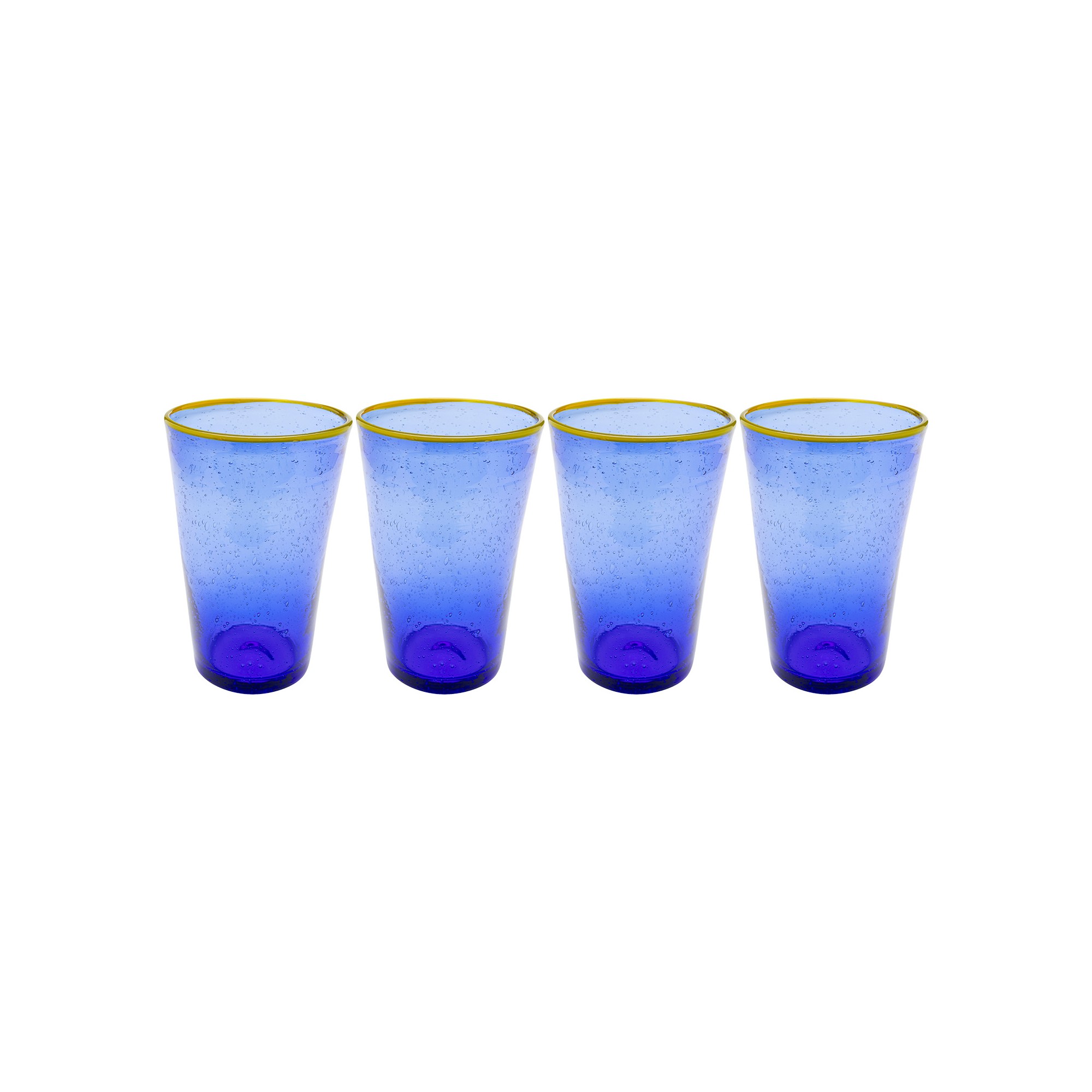 Waterglazen Bubbles blauw (4/set) Kare Design