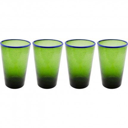 Waterglazen Bubbles groen (4/set) Kare Design