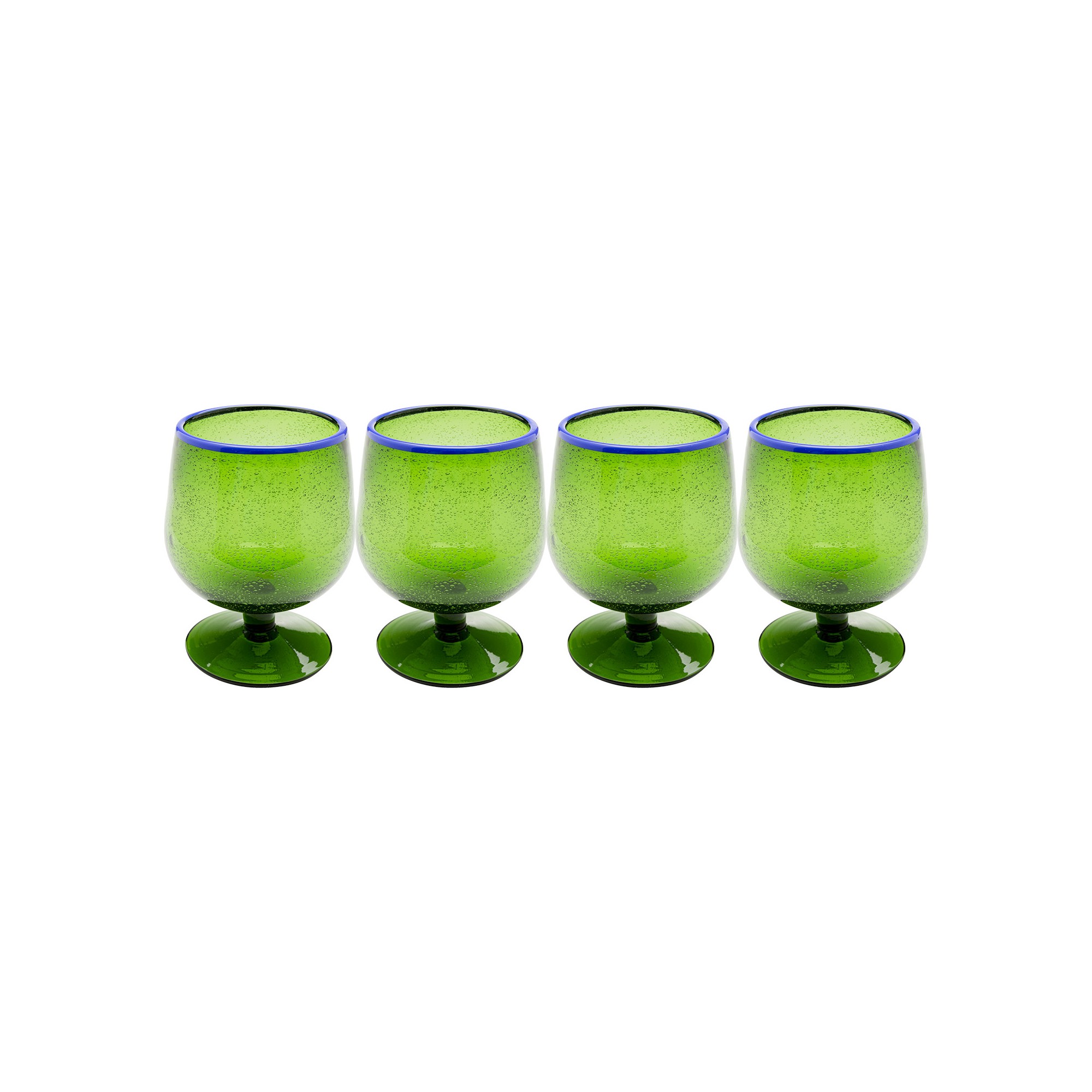 Wijinglazen Bubbles groen (4/set) Kare Design