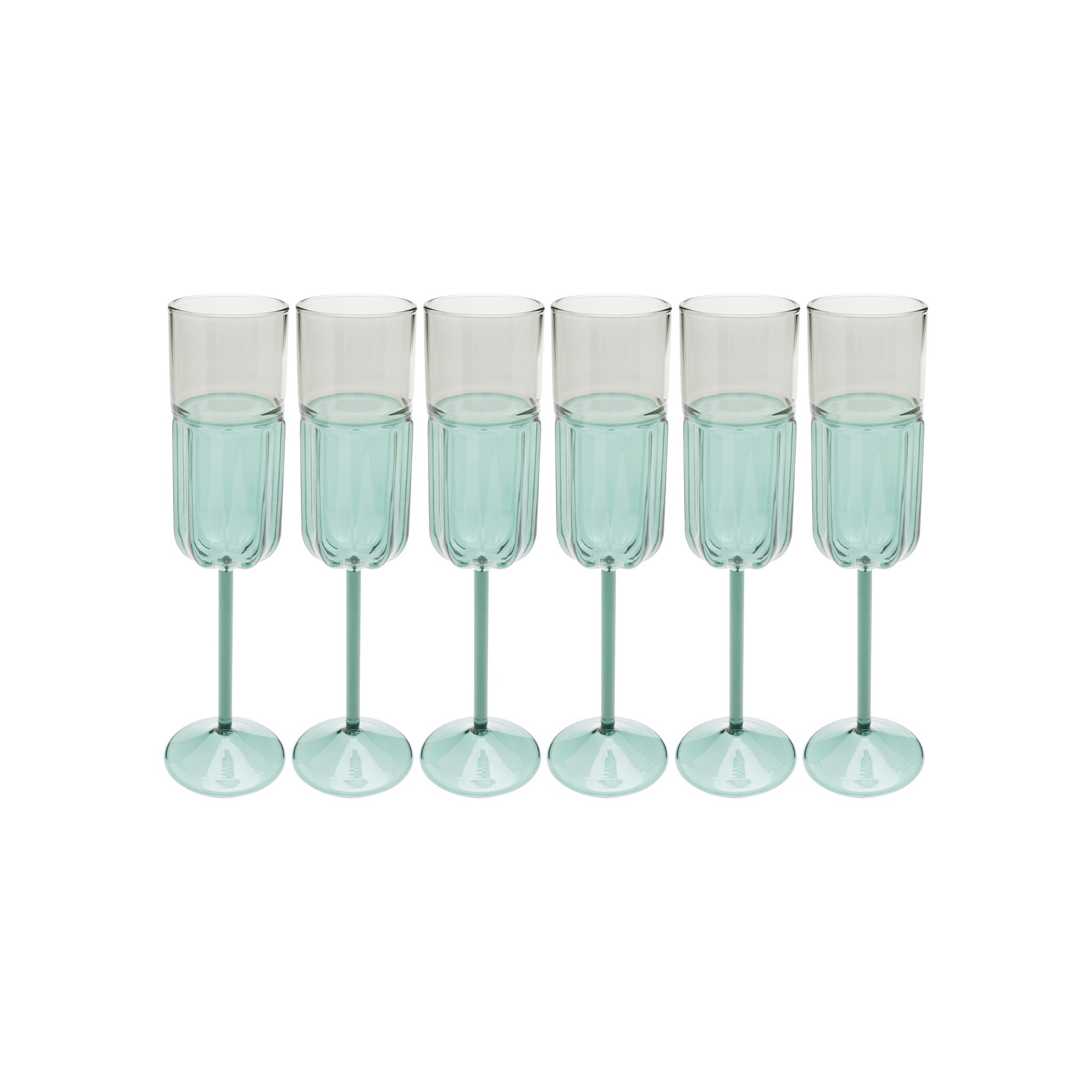 Champagneglazen Duetto (6/set) Kare design