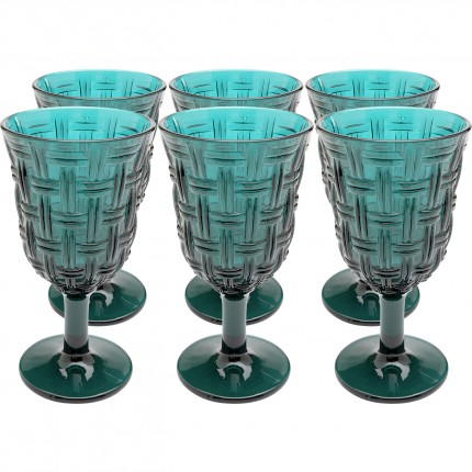 Wine Glass Tissue blue (6/set) Kare Design