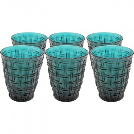 Water Glass Tissue blue (6/set) Kare Design