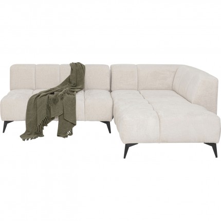 Corner Sofa Nia right velvet cream Kare Design