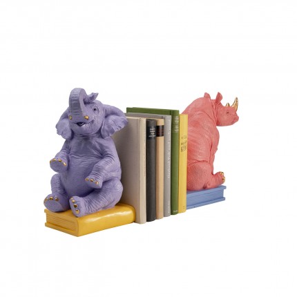 Boekensteun olifant en neushoorn (2/Set) Kare Design