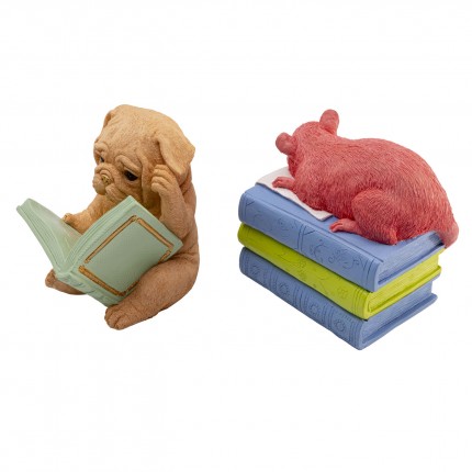 Boekensteun hond en muis (2/Set) Kare Design