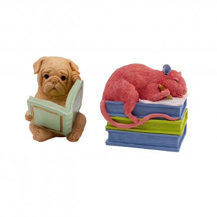 Boekensteun hond en muis (2/Set) Kare Design