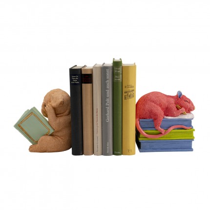 Boekensteun hond en muis (2/Set) Kare Design