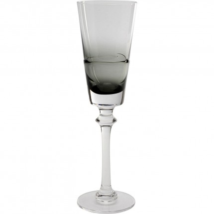 Champagne Glass Mimi grey (6/set) Kare Design