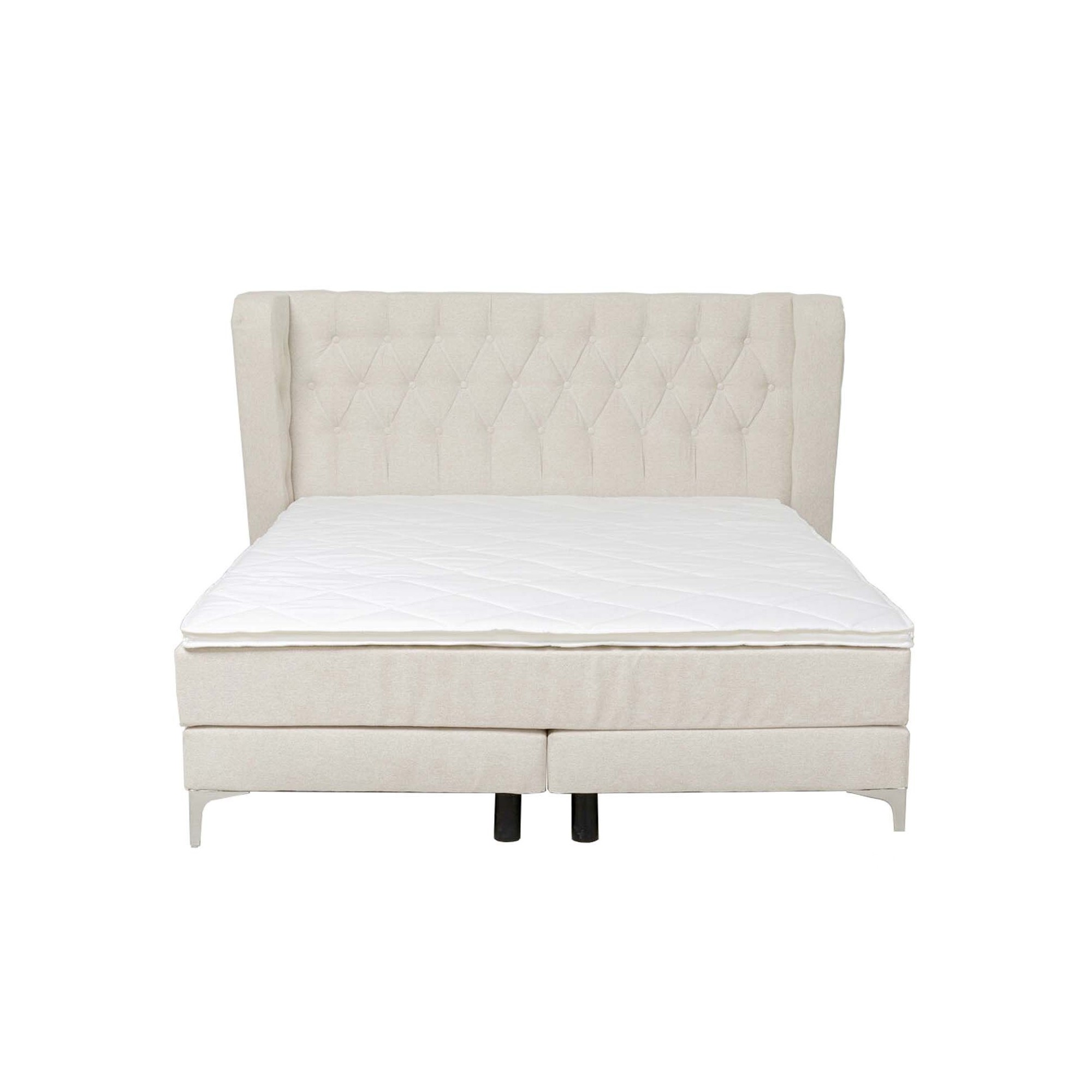 Boxspring Bed Benito Moon creme 180x200cm Kare Design