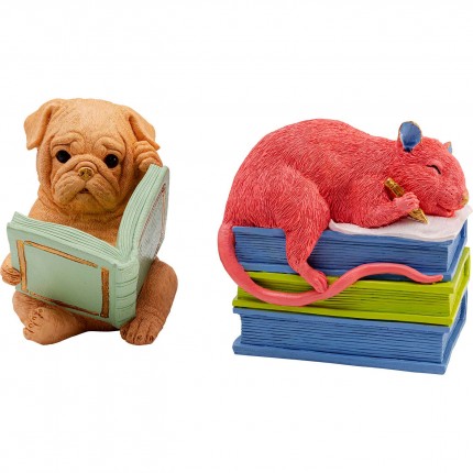 Bookend dog and mouse (2/Set) Kare Design