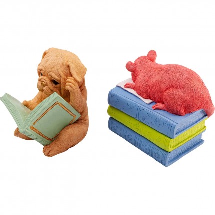 Boekensteun hond en muis (2/Set) Kare Design