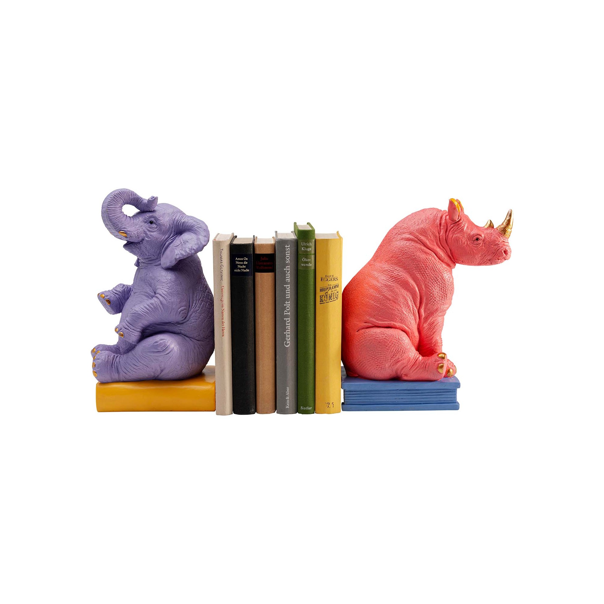 Boekensteun olifant en neushoorn (2/Set) Kare Design